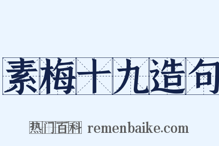 素梅十九造句是什么意思的图片